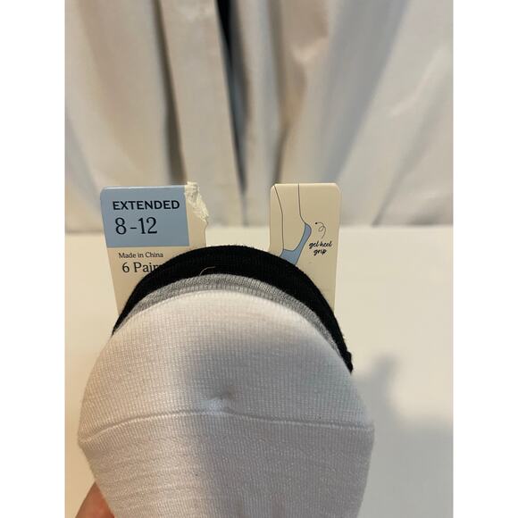 Womans Peds Mid cut light weight no show socks (6 pair) Extended size 8-2 - Picture 4 of 4